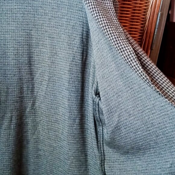 Vintage Coldwater Creek Black Brown Houndstooth Long Duster - Picture 8 of 10